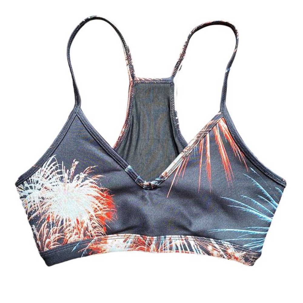 GOOD AMERICAN Black Barely There Fireworks Bra 0